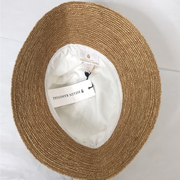 Helen Kaminski White and Tan Provence 12 Hat OS